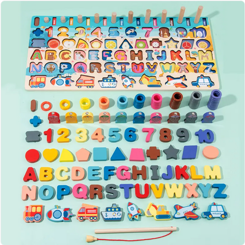 7-in-1 Wooden Number Learning Board