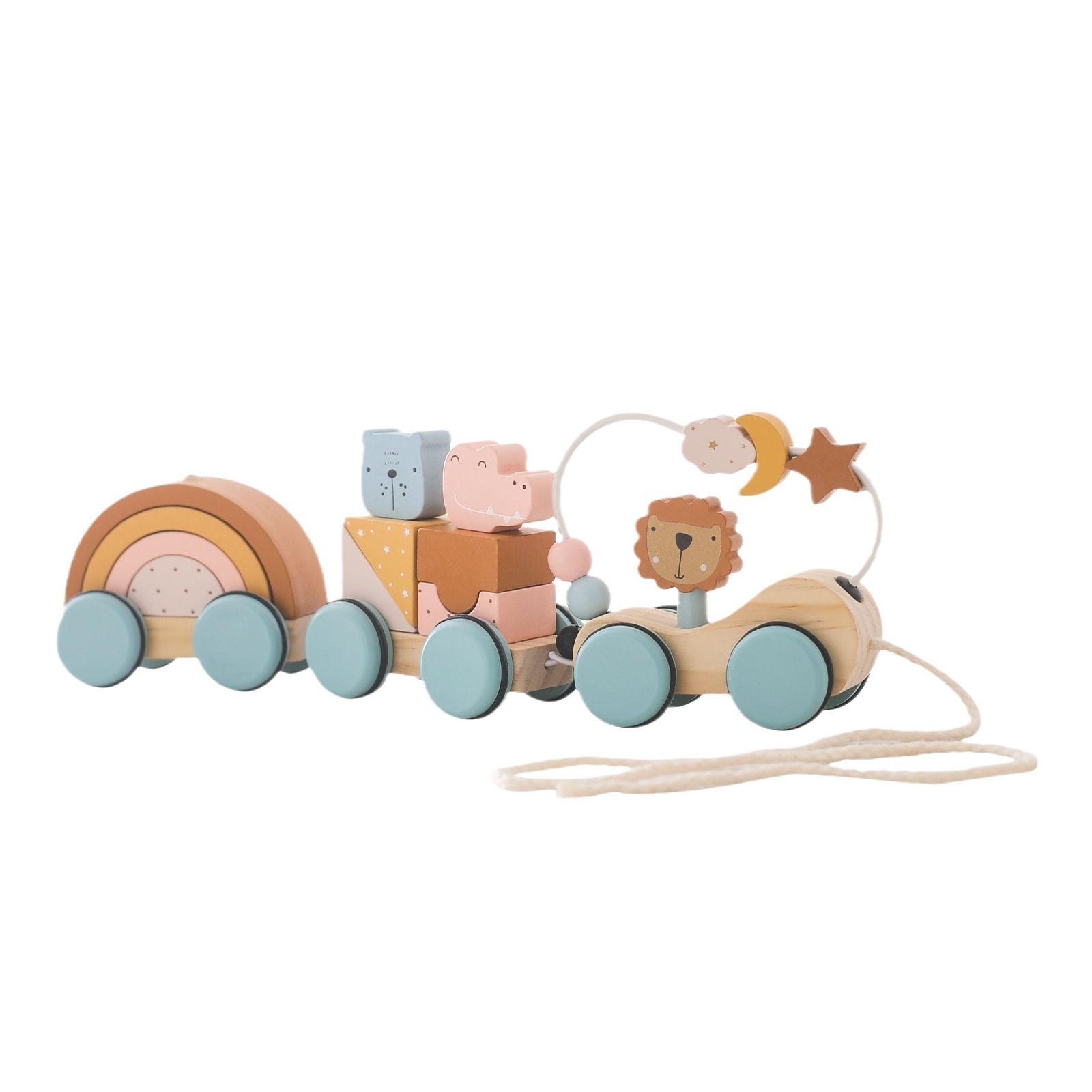 Wooden Bead Maze & Building Block Train
